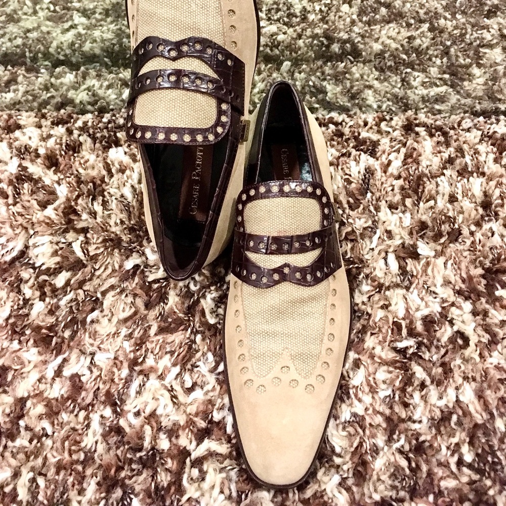 Cesare Paciotti Wingtip Suede Loafers 9/42